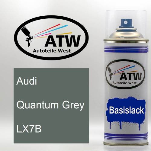 Audi, Quantum Grey, LX7B: 400ml Sprühdose, von ATW Autoteile West.